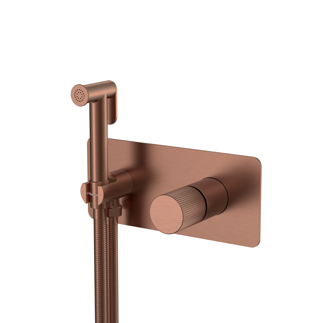 Смеситель гигиенический Boheme STICK BRUSHED BRONZE ручка LINEA 127-BRB.3