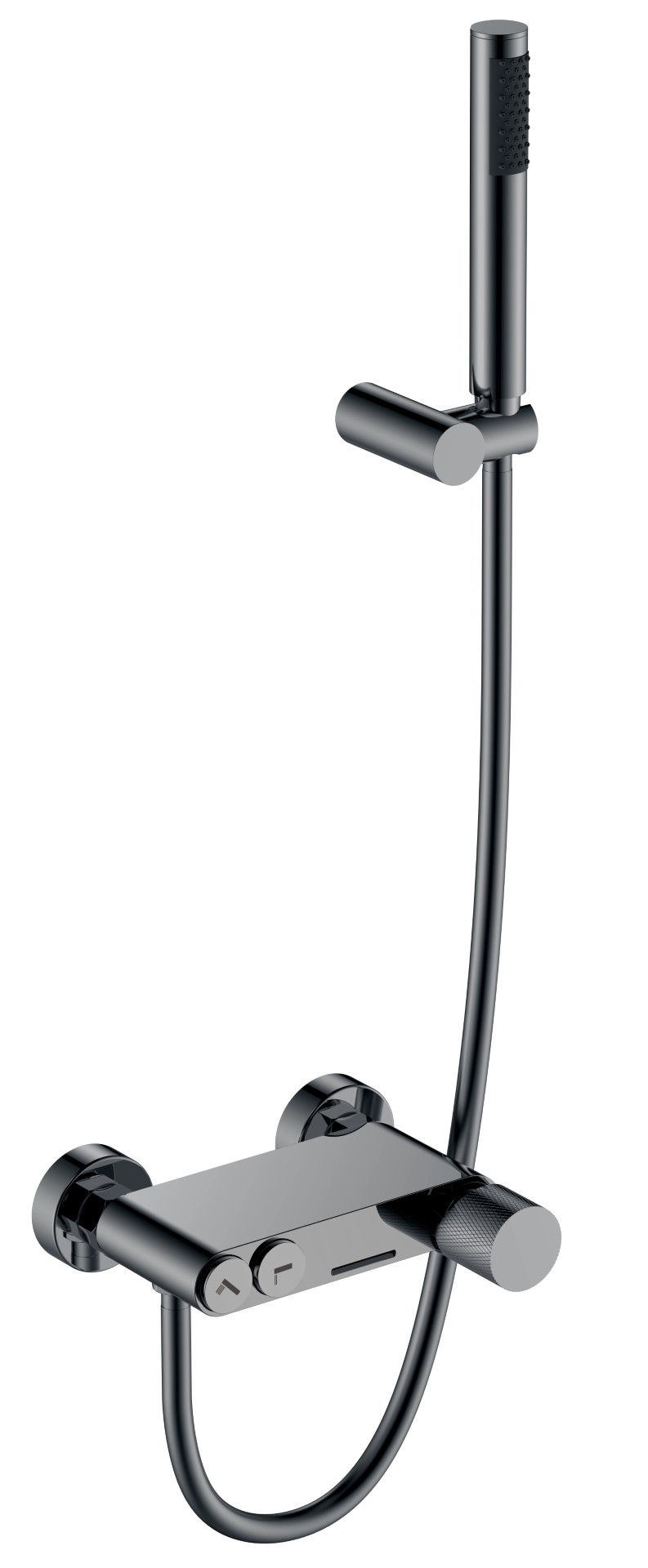 Смеситель Boheme STICK для ванны Shine Gun Metall c ручкой TOUCH 123-SGM.2