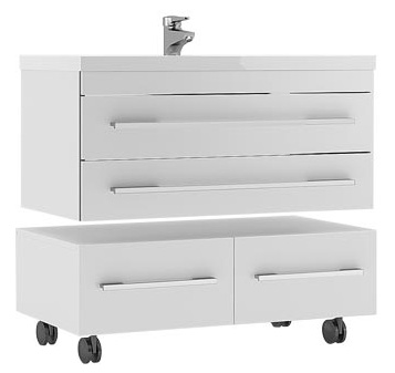 Тумба Aquanet Верона 100 подкатная белая