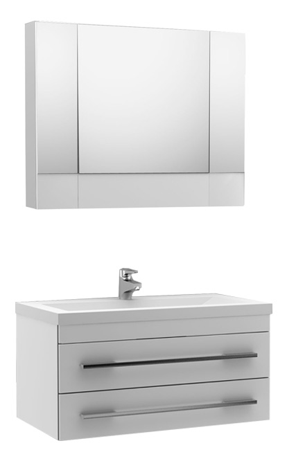Мебель для ванной Aquanet Верона 100 подвесная белая