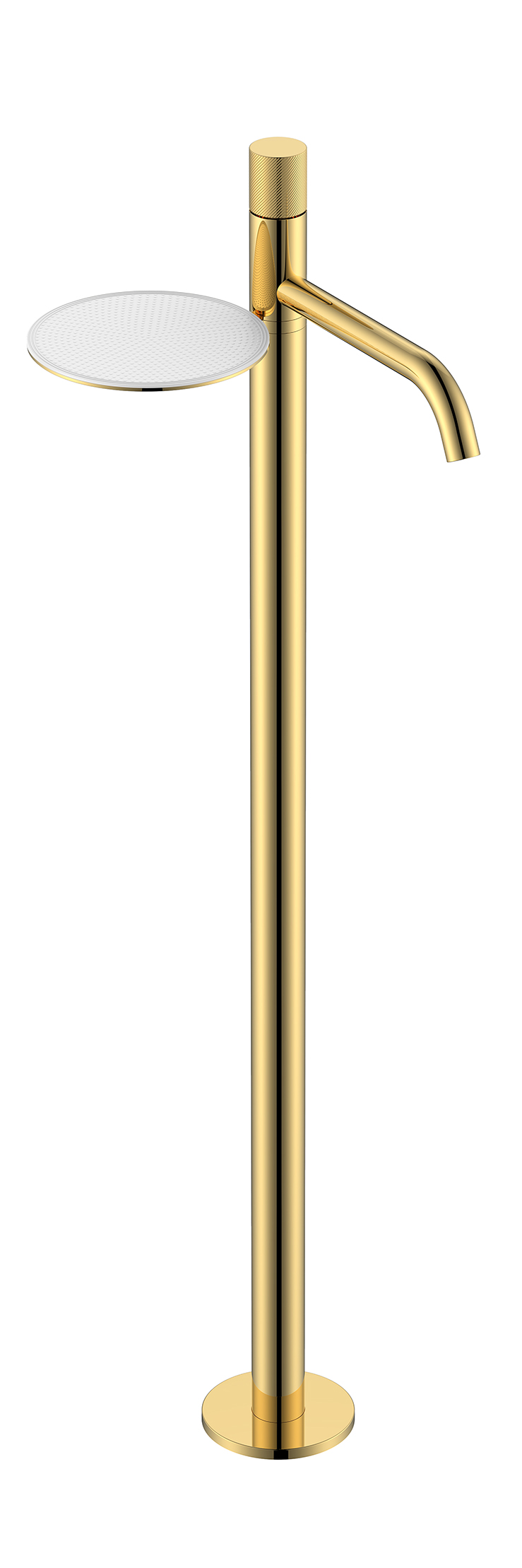 Смеситель Boheme STICK напольный для умыв. GOLD SPIRALE 120-GG.4