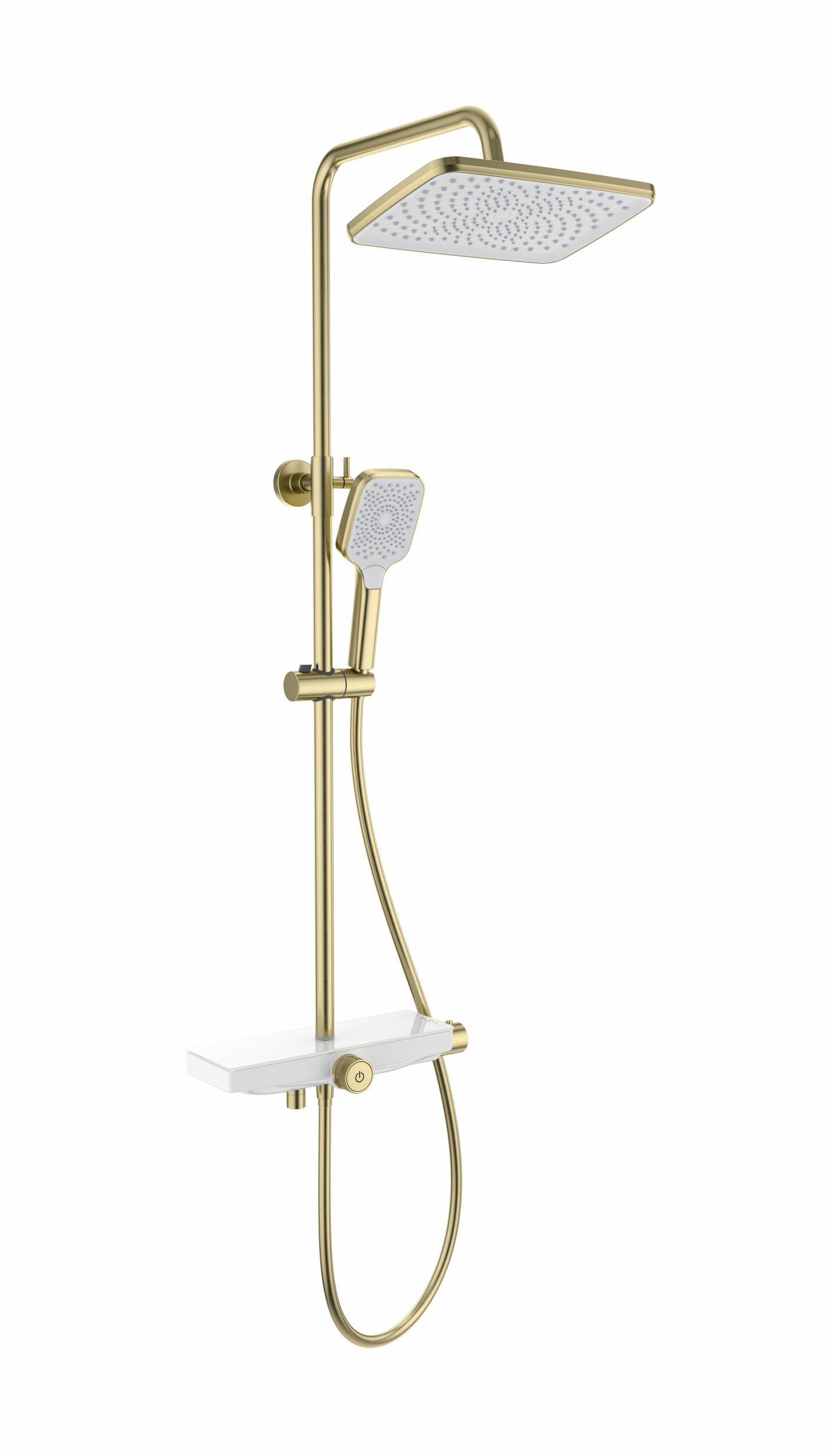 Душевая система с термостатом WONZON & WOGHAND ThermoKlick, Брашированное золото WW-B3098-A-BG