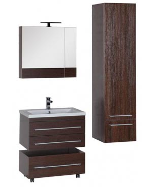 Тумба Aquanet Нота 75 подкатная венге