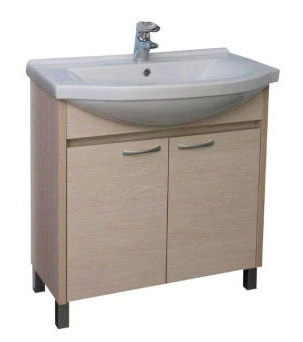Тумба с раковиной Aquanet Донна 80 светлый дуб