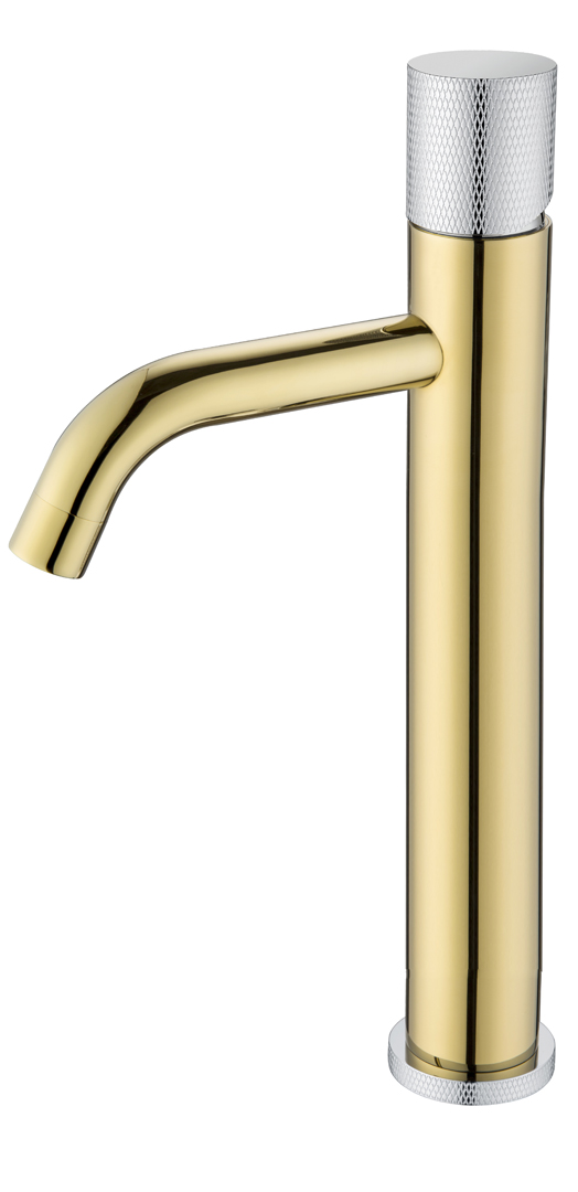 Смеситель Boheme STICK для умыв. выс. GOLD TOUCH CHROME (комплект) 122-GCR.2