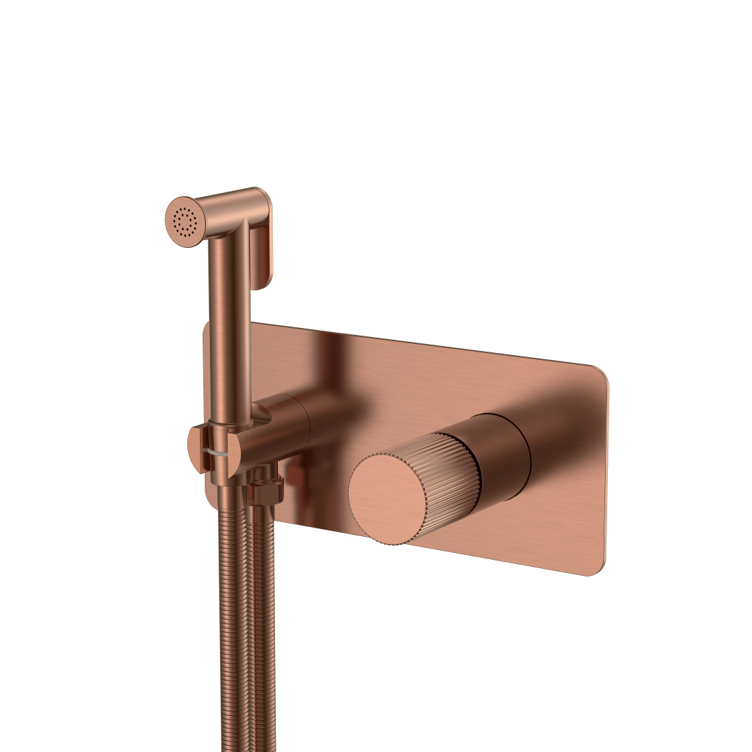 Смеситель гигиенический Boheme STICK COPPER BRUSHED ручка LINEA 127-CB.3