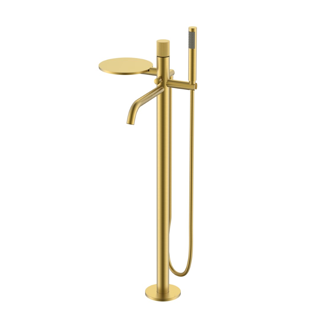 Смеситель Boheme STICK напольный Matt Gold LINEA 129-MG.3