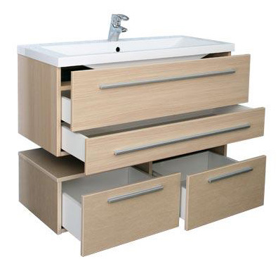 Тумба Aquanet Нота 100 подкатная светлый дуб