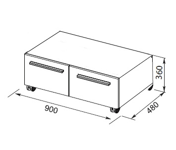 Тумба Aquanet Нота 90 подкатная черная