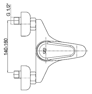 Смеситель GPD Tigra MBB110 для ванны с душем