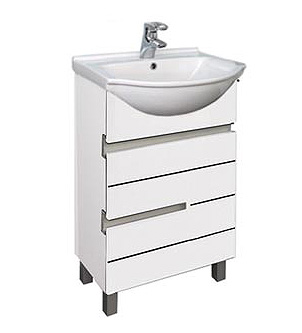 Тумба с раковиной Aquanet Доминика 60 белая