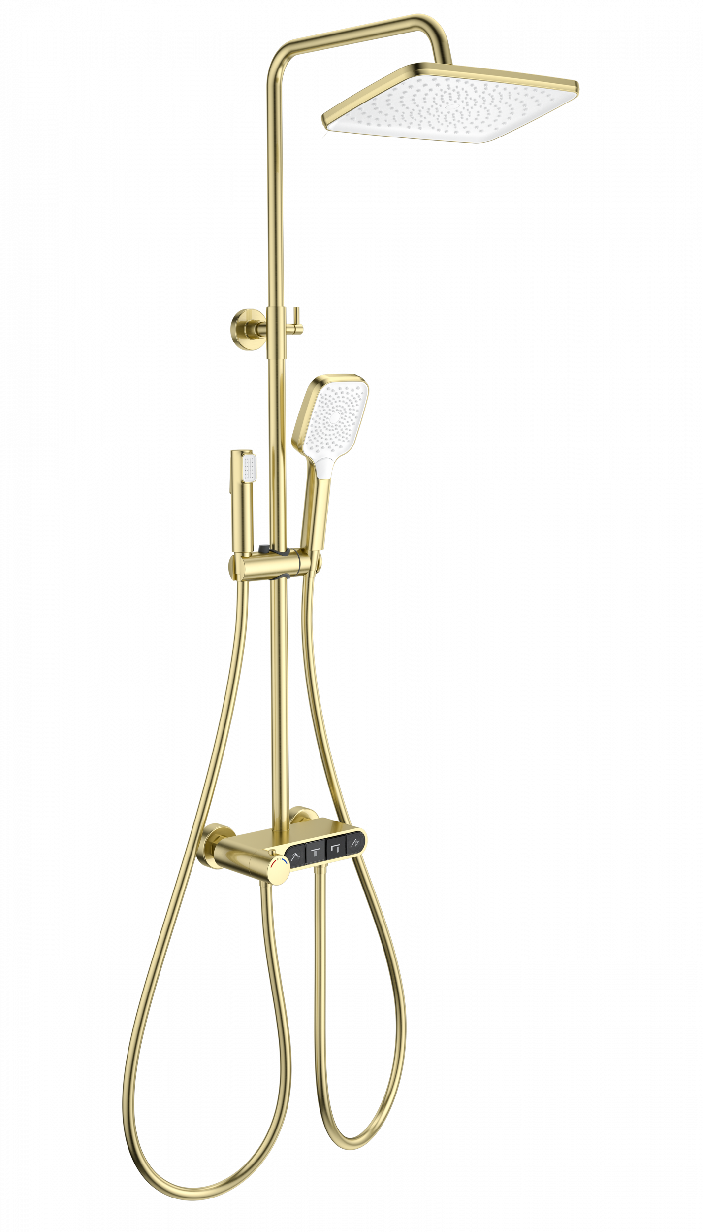 Душевая система с термостатом WONZON & WOGHAND MUSE Corno, Брашированное золото WW-B3112-BG