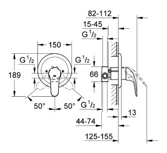 Смеситель Grohe Euroeco 32742000 для душа