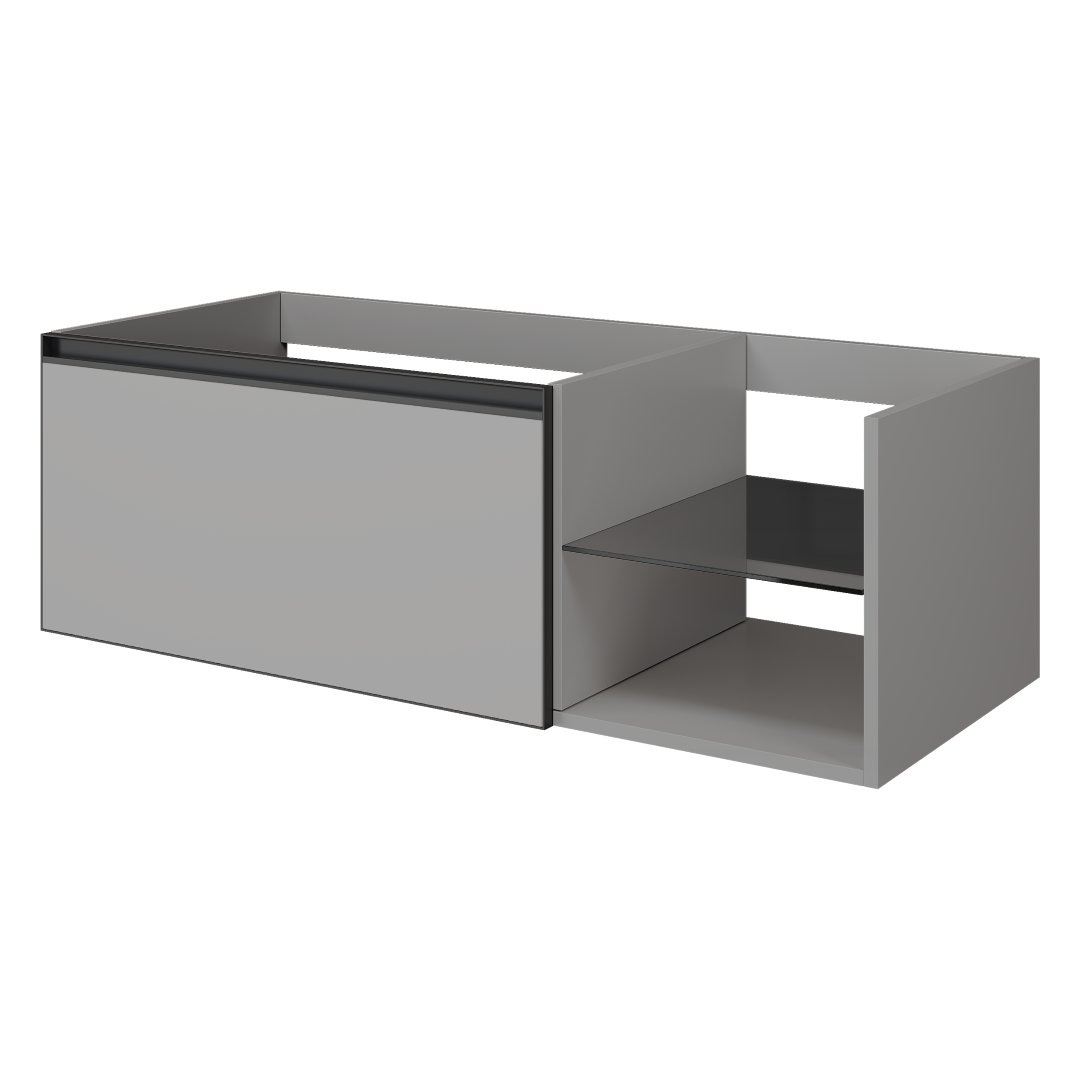Armadi Art QUATRO 6 120см (80+40) тумба LUNA профиль ANTHRACITE 790-M6-120-L-A