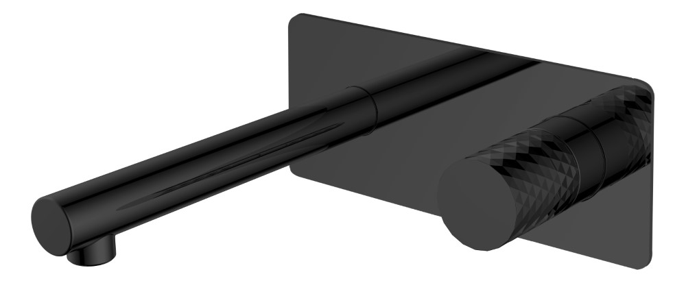Смеситель Boheme STICK из стены BLACK DIAMOND BLACK 125-BB