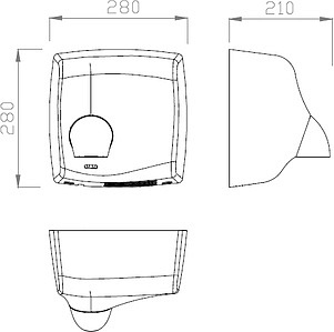 Сушилка для рук Nofer Windflow 01151.S