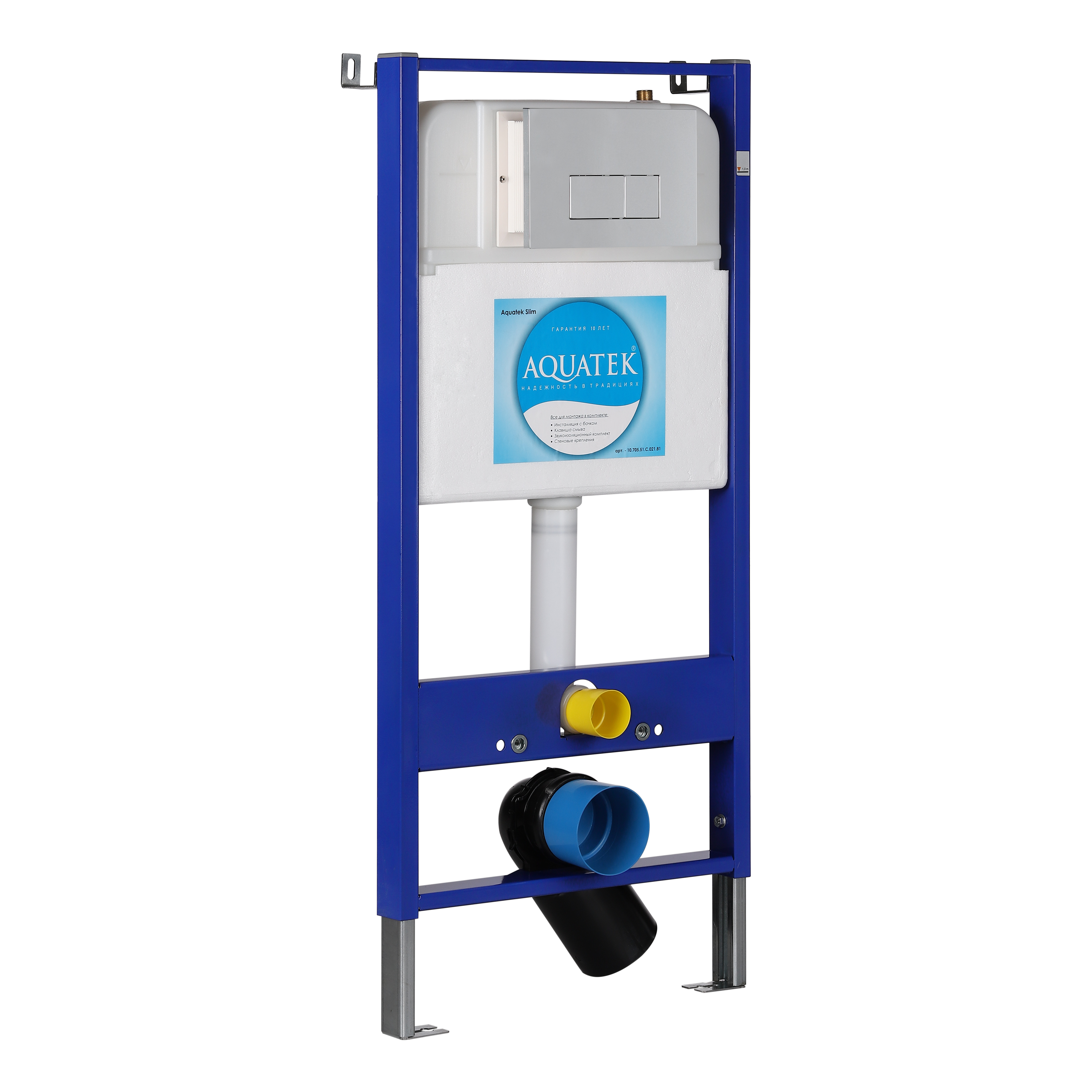 Инсталляция Акватек Slim для подвесного унитаза (4 в одном)