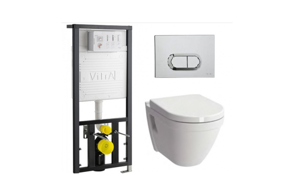 Унитаз подвесной VitrA S50 безободковый с инсталляцией