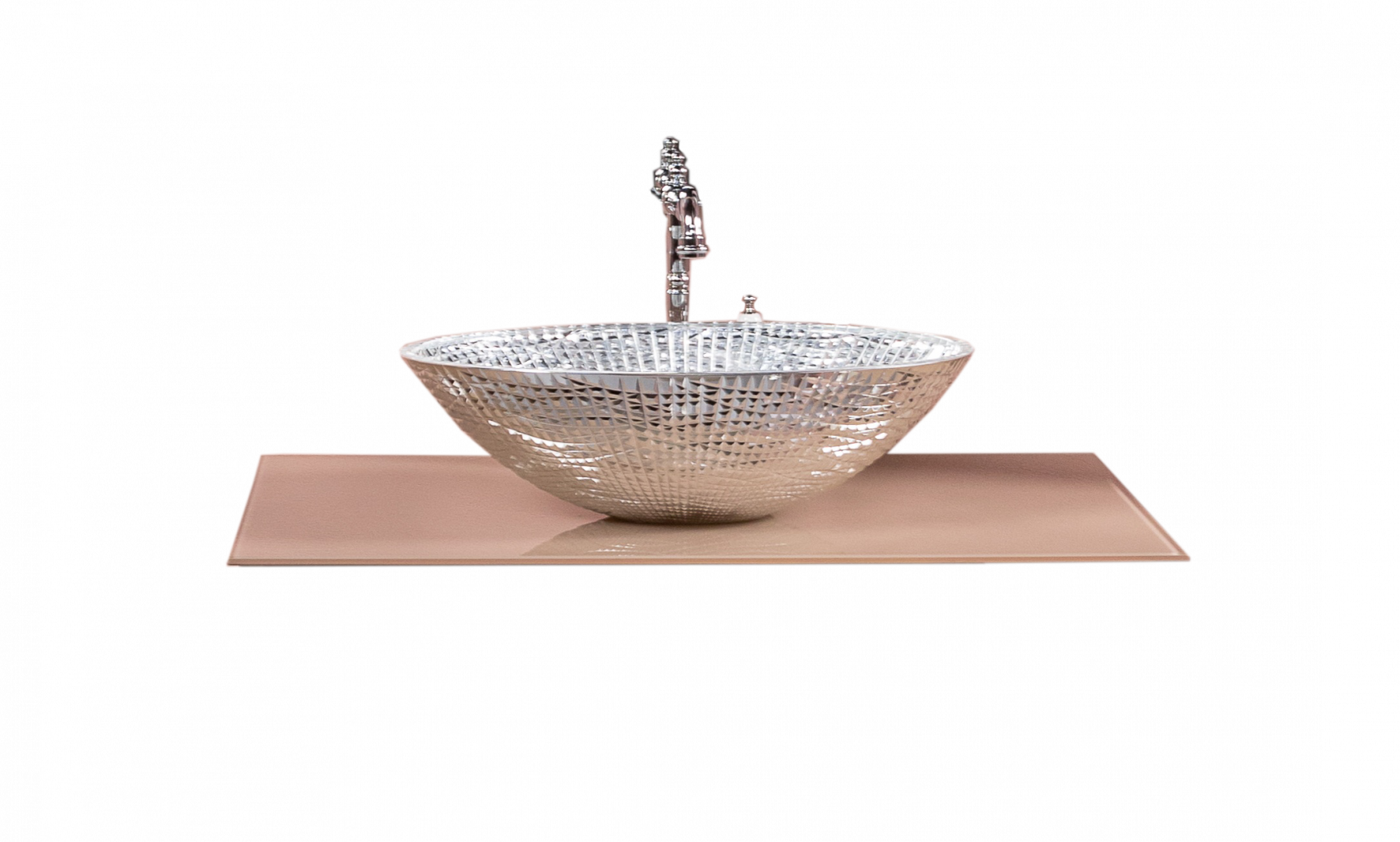 Столешница стекло 80см прямая Armadi Art CAPPUCINO 853-080-CP