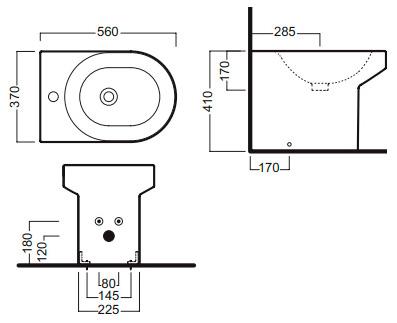 Биде напольное Hatria Daytime