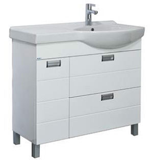 Тумба с раковиной Aquanet Сити 90 белая R