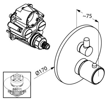 Термостат Kludi Zenta 388350545 для душа