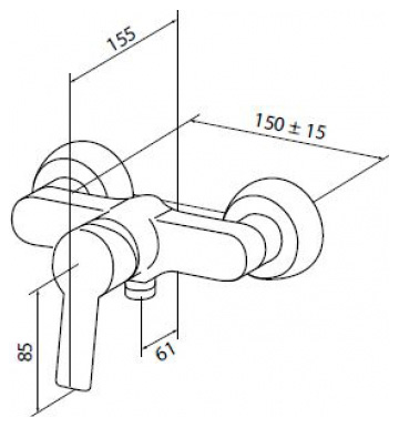Смеситель Am.Pm Bliss 6 F5620000 для душа