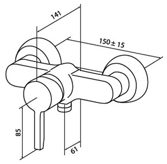 Смеситель Am.Pm Tender 5 F4520000 для душа