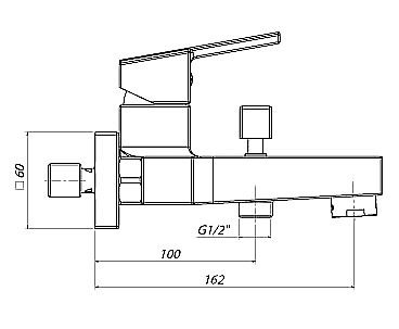 Смеситель GPD Ritmo MBB85 для ванны с душем