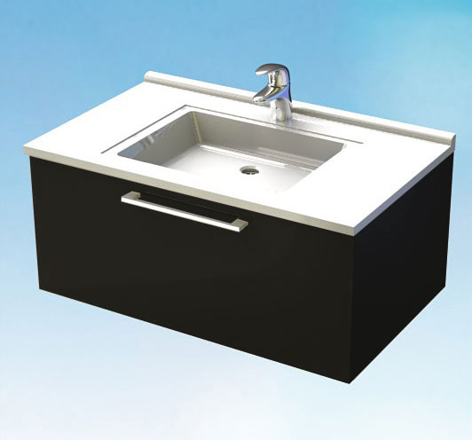 Тумба с раковиной De Aqua Квадро 2 (90 см)