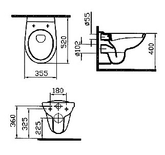 Комплект VitrA Normus 9773B003 кнопка глянцевый хром