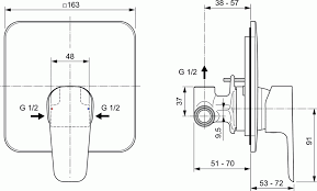 Смеситель для душа Ideal Standard Cerafine D A7188AA