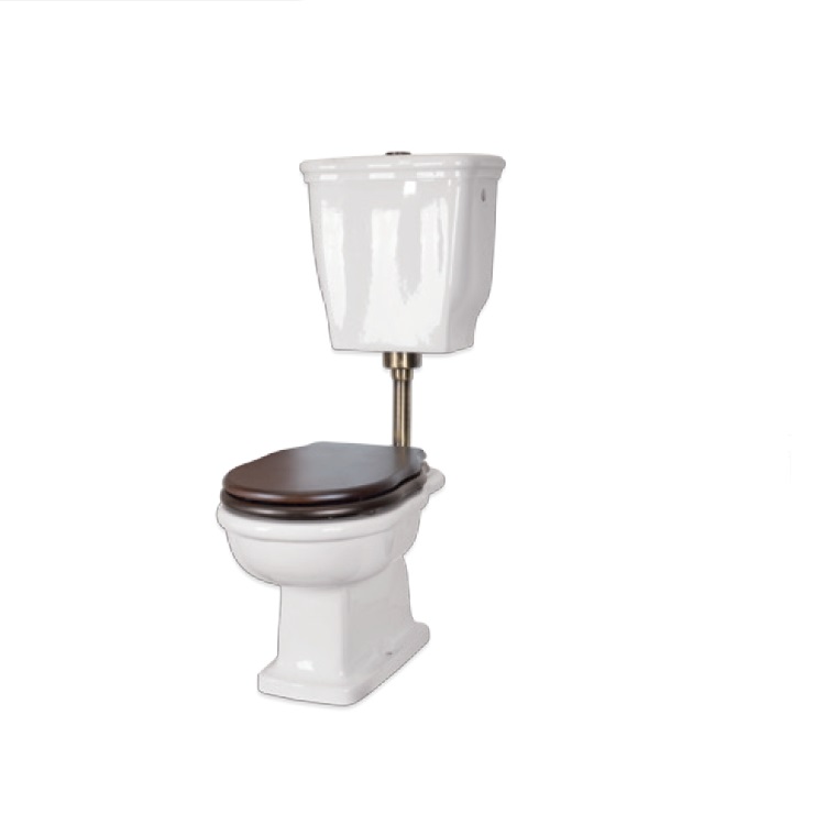 Унитаз приставной с бачком и механизмом смыва хром Tiffany World Bristol