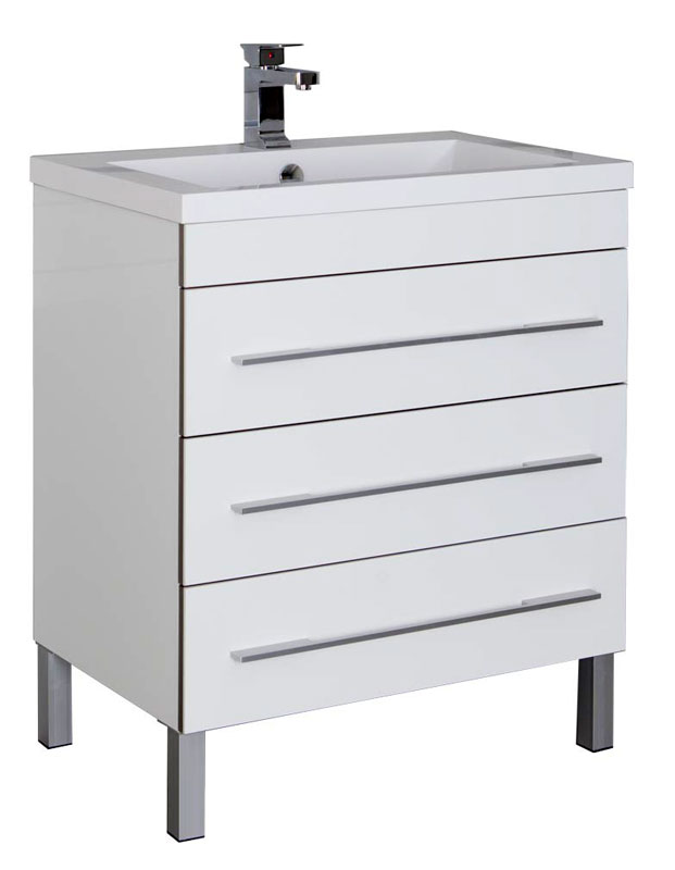 Тумба с раковиной Aquanet Верона 75 белая