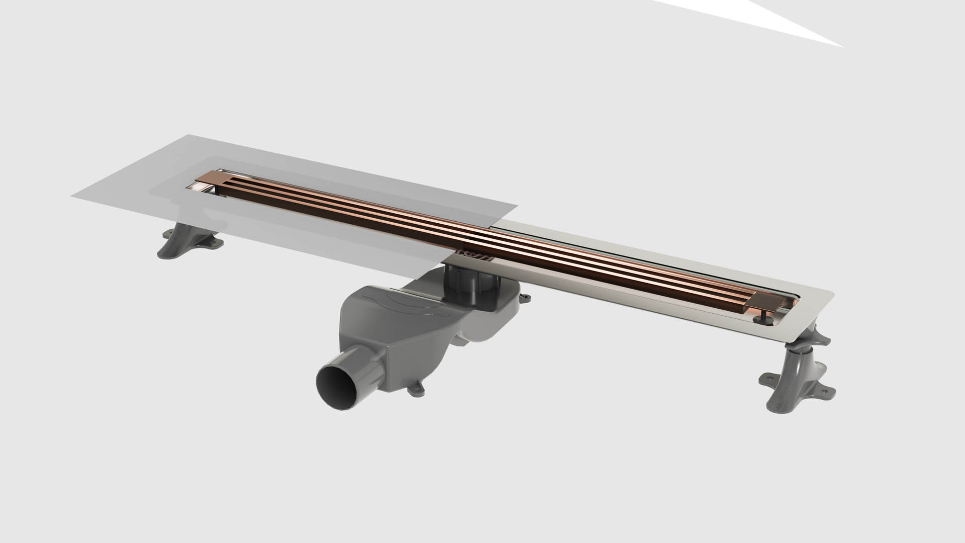 Душевой лоток Boheme B&T INFINITY 60см, нерж.сталь COPPER BRUSHED 981-60-CB