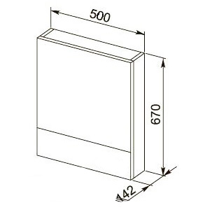 Зеркало-шкаф Aquanet Нота 50 камерино светлый дуб