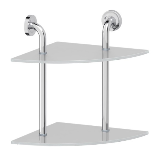 Полка Ellux Elegance ELE 053 2-х ярусная угловая, 30 см