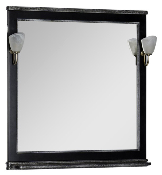 Зеркало Aquanet Валенса 90 черный краколет/серебро