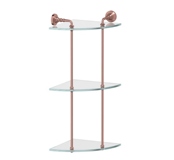 Полка 3SC Stilmar STI 619 угловая, 3-х ярусная, античная медь