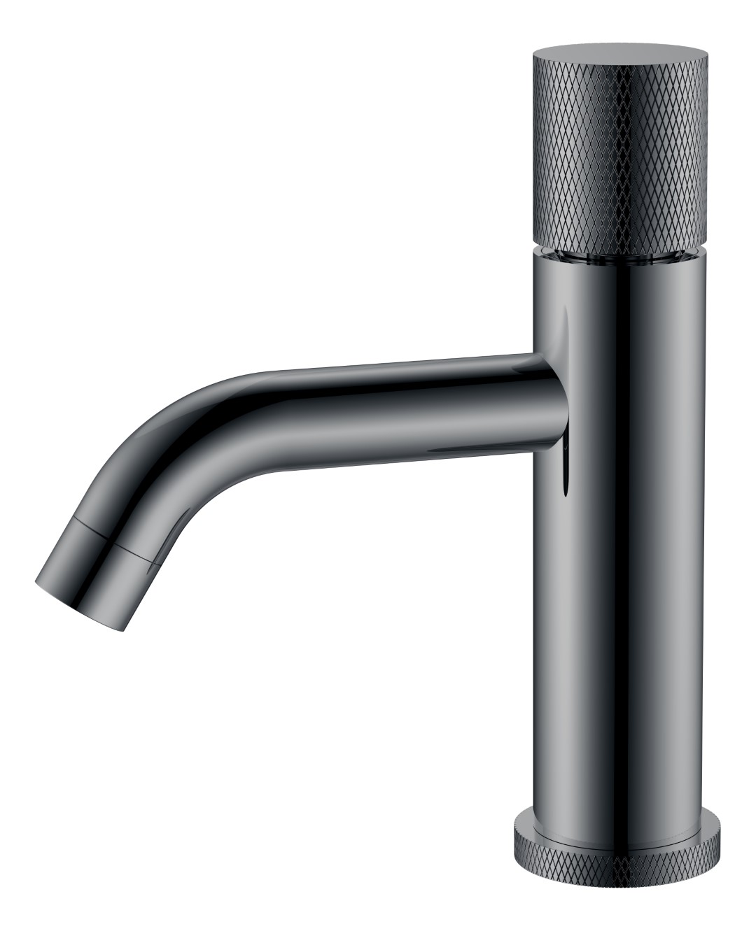 Смеситель Boheme STICK для умыв. низ. Gun Metal низкий с ручкой TOUCH 121-SGM.2