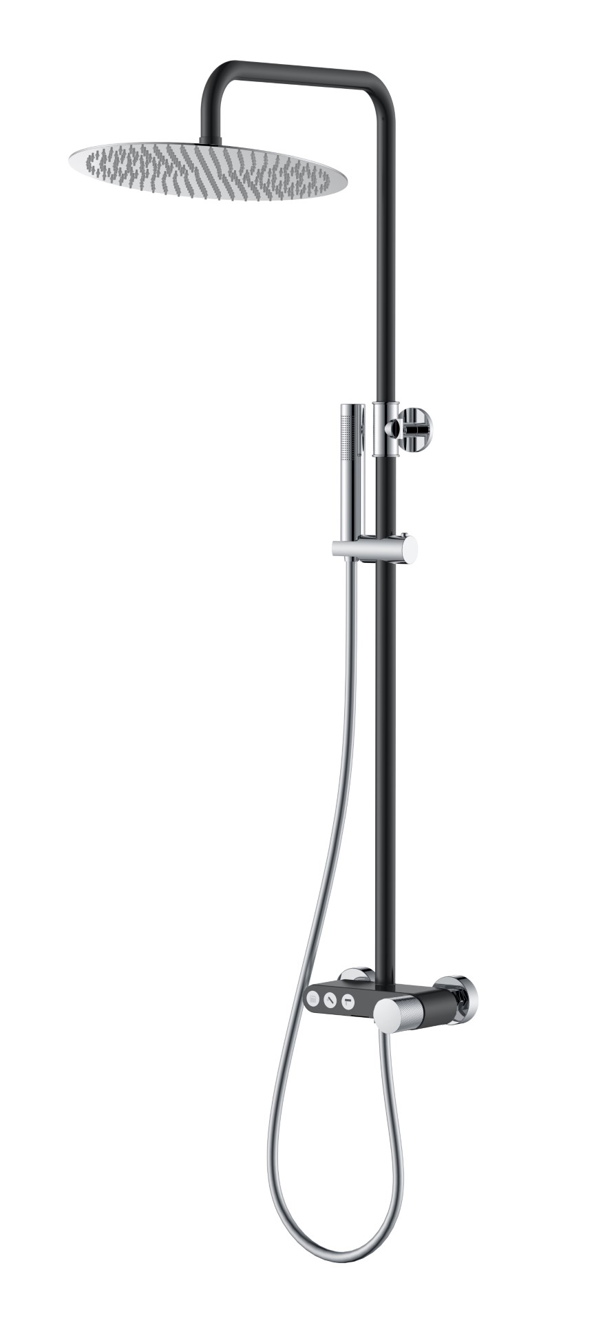 Стойка для душа Boheme STICK BLACK TOUCH CHROME 128-BCR.2