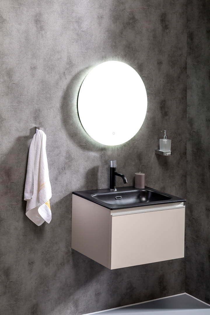 Раковина моноблок Armadi Art Vallessi 60 антрацит керамика 838-060-A