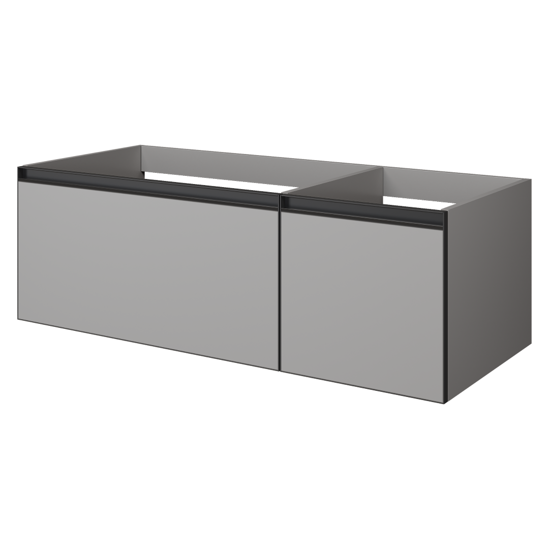 Armadi Art QUATRO 2 120см (80+40) тумба LUNA профиль ANTHRACITE 790-M2-120-L-A
