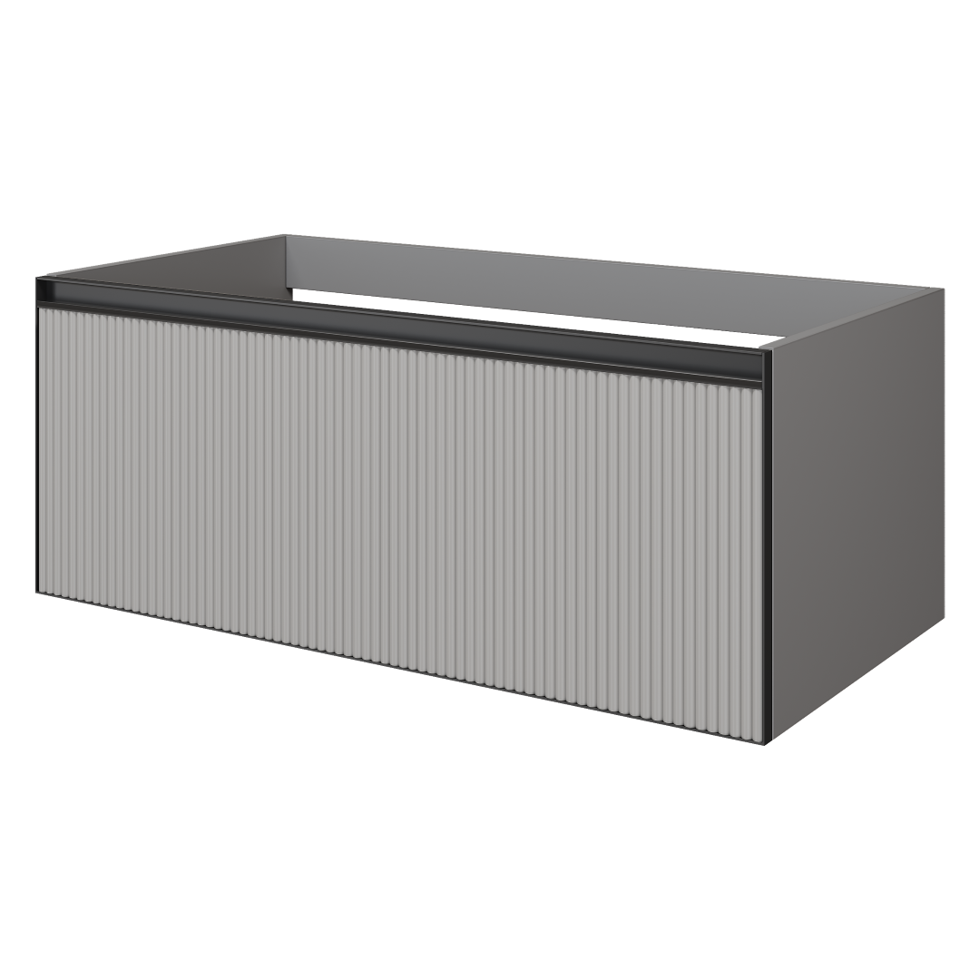 Armadi Art QUATRO 1 100CM тумба рифл LUNA FUGA профиль ANTHRACITE 790-M1-100-L-RIB-A