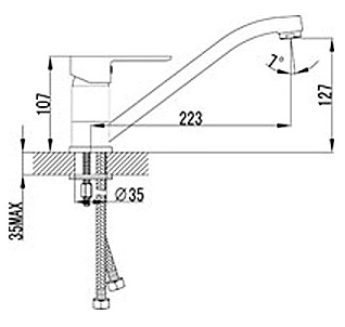Смеситель Lemark Magic LM3404C для кухонной мойки