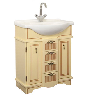 Тумба с раковиной Aquanet Луис 60 бежевая