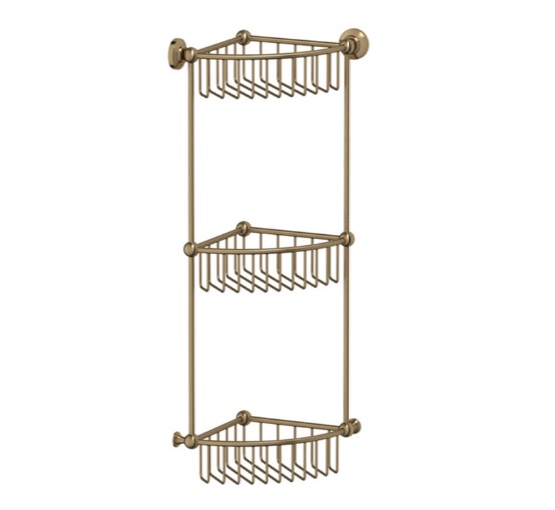 Полка 3SC Stilmar STI 509 угловая, 3-х ярусная, античная бронза