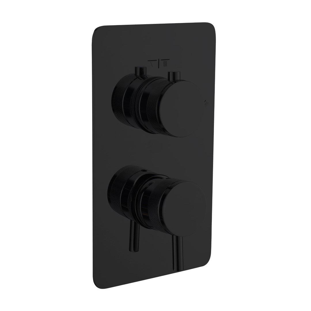 Смеситель встроенный однорычажный 2-х проходной Boheme BLACK 135-2-B