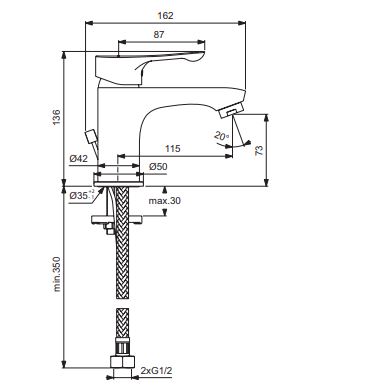Смеситель Vidima Wave BA413AA для раковины
