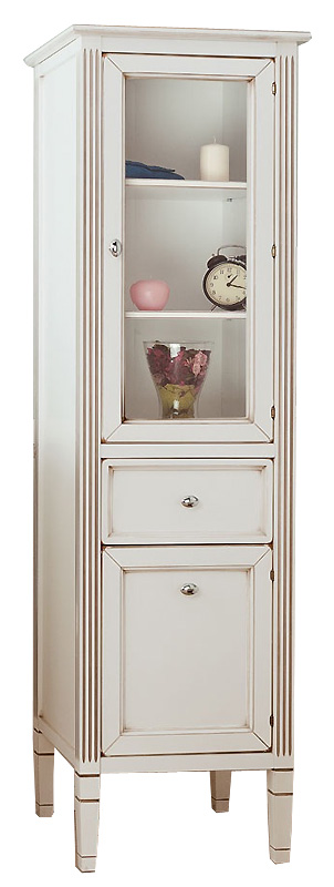 Шкаф-пенал Caprigo Альбион BIANCO Light Vintage R